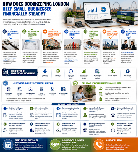 How Does Bookkeeping London Keep Small Businesses Financially Steady?
